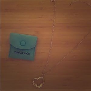 Tiffany & co open heart necklace